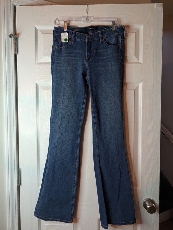 Liverpool Denim - Liverpool Jeans Company Lucy Bootcut Jeans Womens 6 Stretch Dark Wash 33 Inseam
